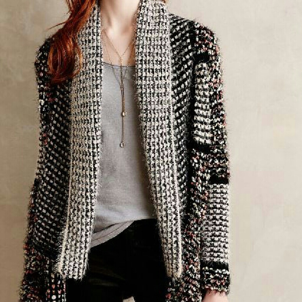 Anthropology Confetti Cardigan Sweater Size: M